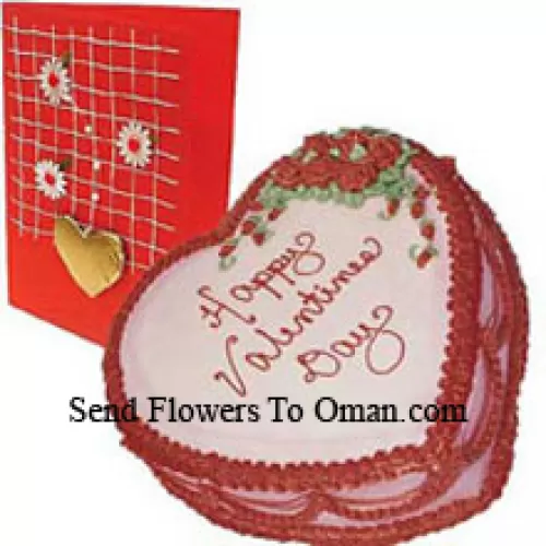 1 kg (2,2 livres) de gâteau en forme de cœur aux fraises