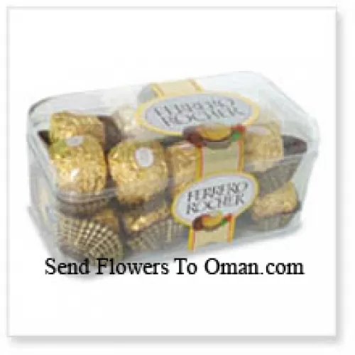 16 pezzi di Ferrero Rocher (Questo prodotto deve essere accompagnato dai fiori)